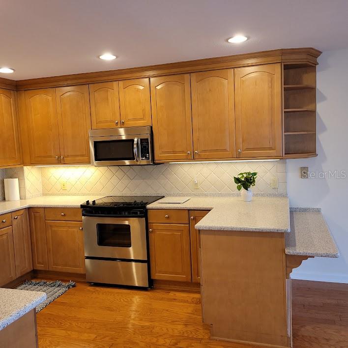 KitchenAid Stove and Microwave.