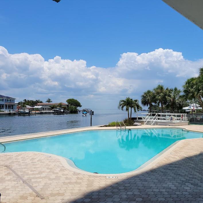 The beautiful pool is ready to be enjoyed.