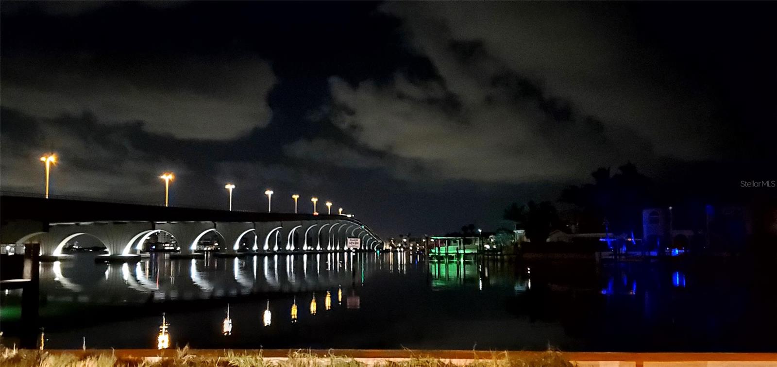 Bayway bridge at night