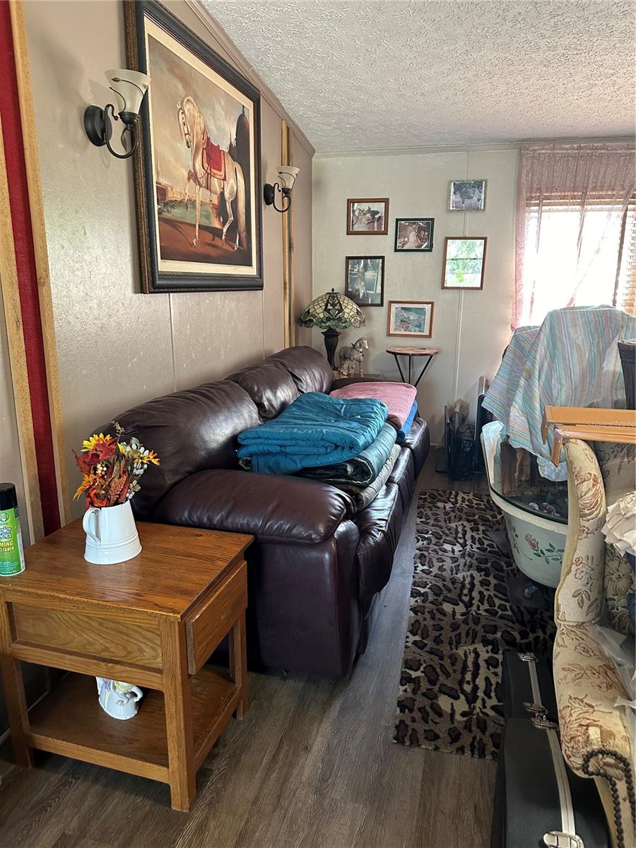 Living Room partial view - luxury vinyl plank flooring