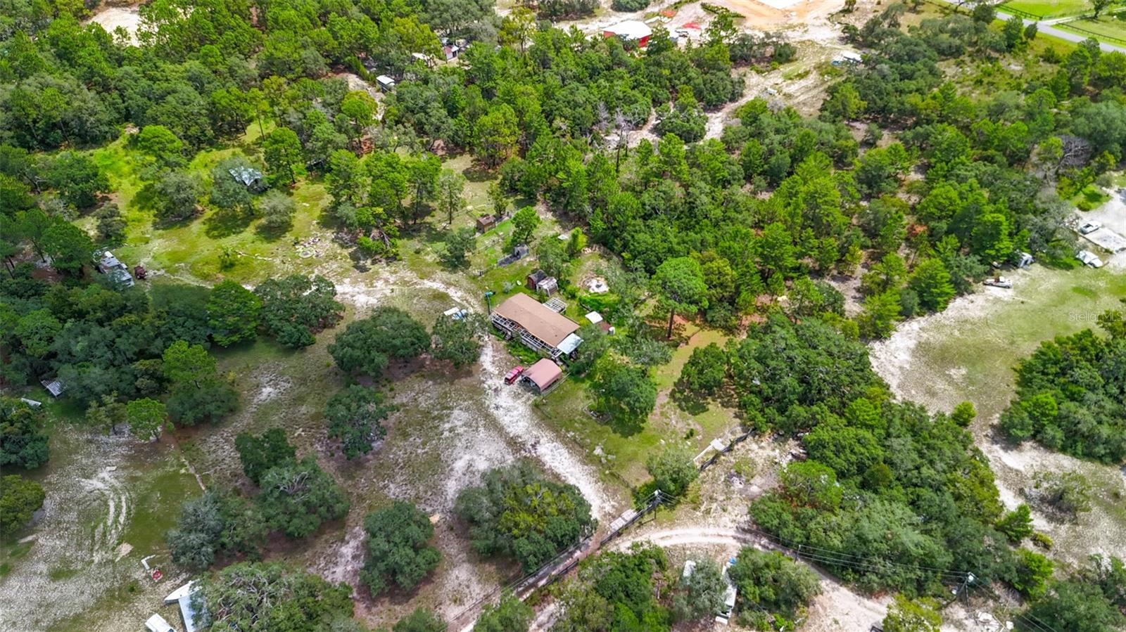 Overhead view of the property