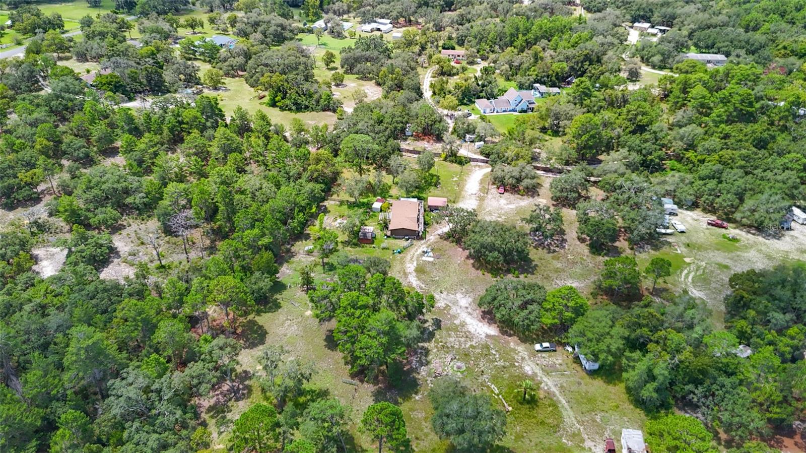 Overhead view of the property