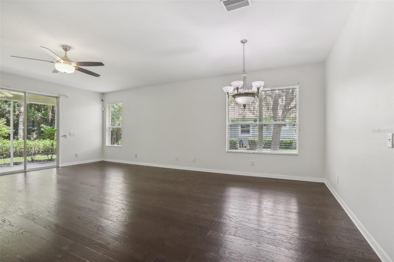 Another view of the dining room and living room