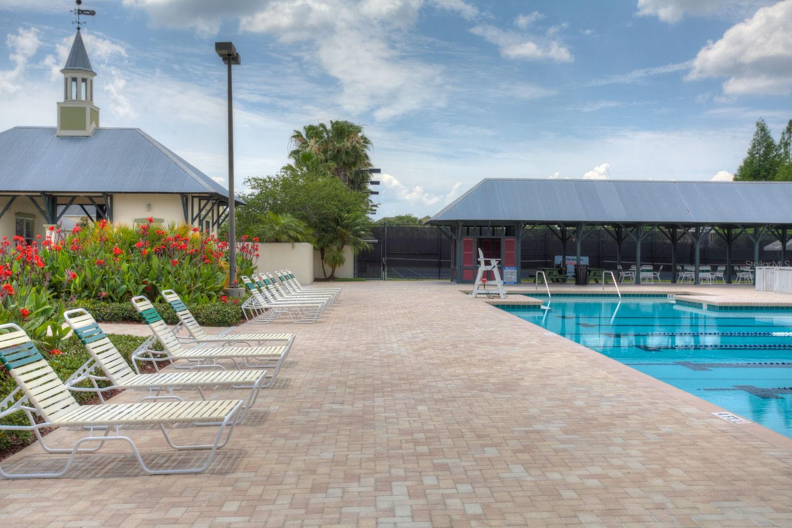 One of two Olympic-sized community pools