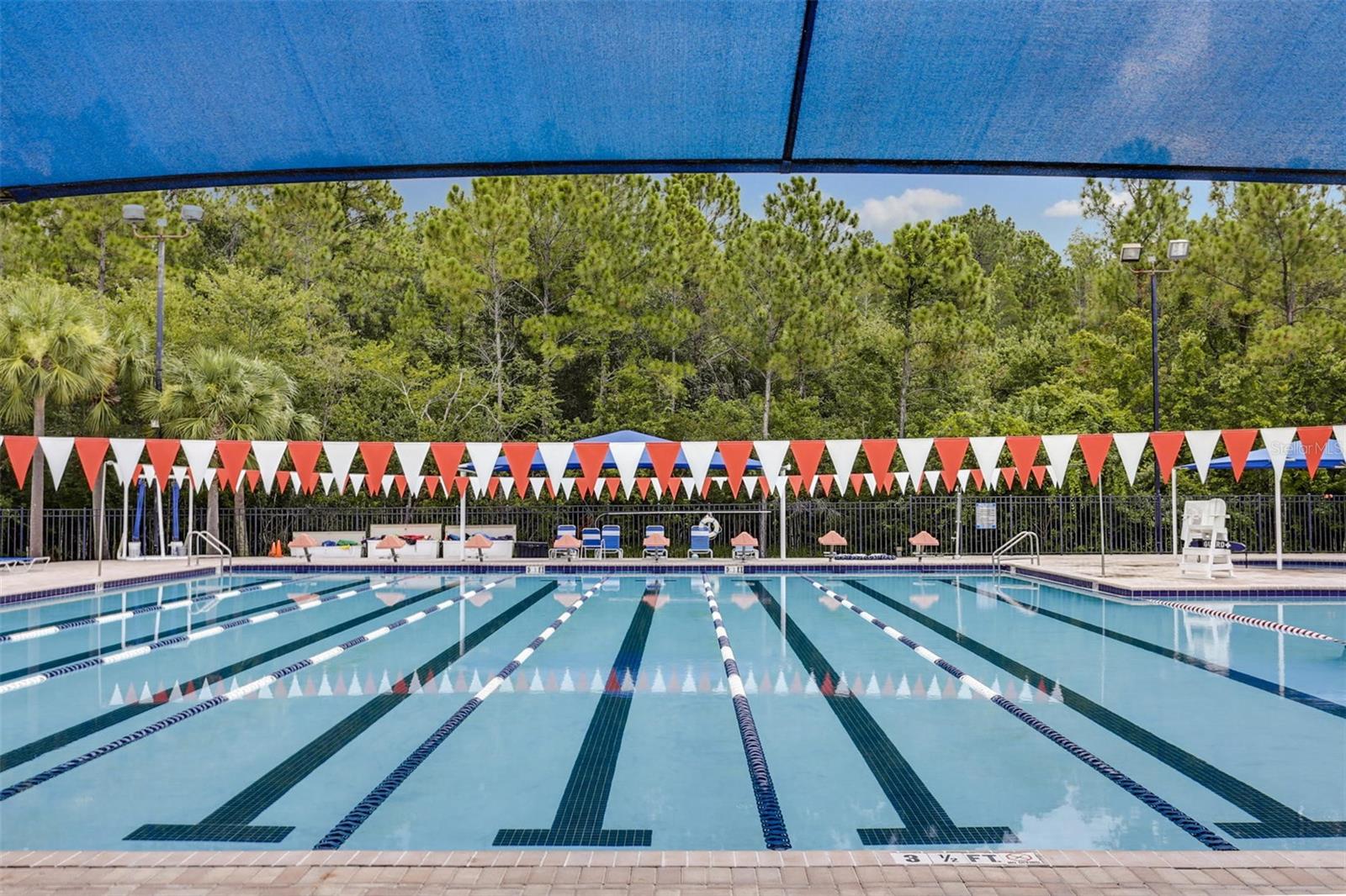 One of two Olympic-sized community pools