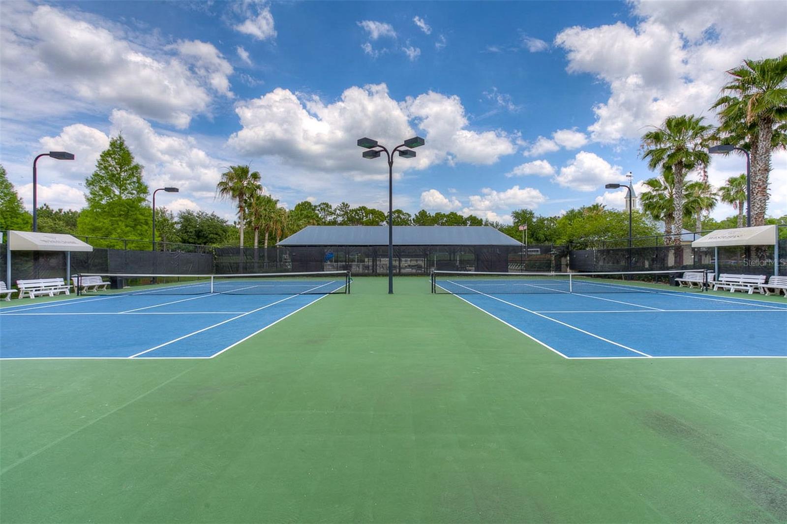 One of two community tennis facilities