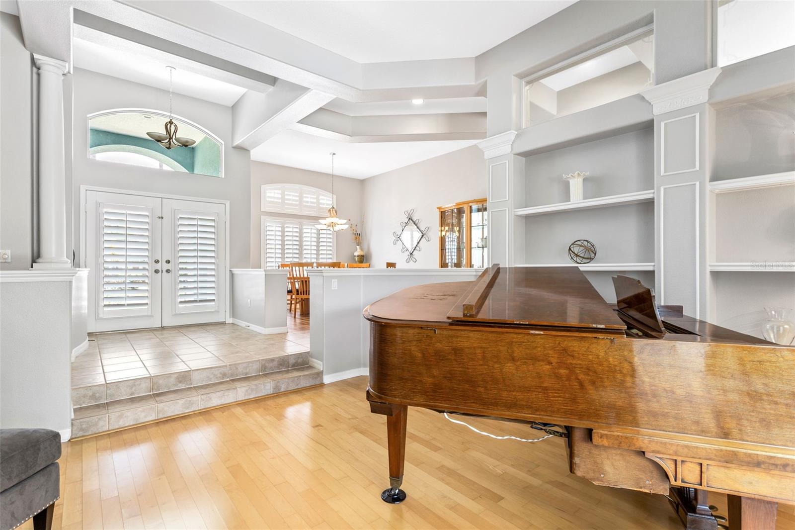 Formal living space with view to formal dining space