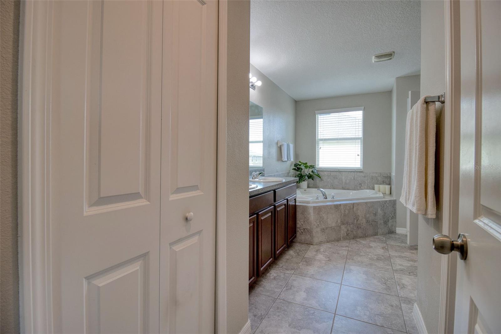 Ensuite bathroom is connected to the master bedroom.