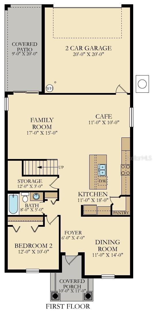 Please note the attached floor plans are a reverse of 8600 Savory Walk.  When you enter the home, All of the items on LEFT are actually on the RIGHT. All of the items on RIGHT are actually on the LEFT.For example: when you enter the home from the covered porch, the dining room room is on the left and Bedroom 2 is on the right. The layout of the home is an exact mirror image of the floor plan.