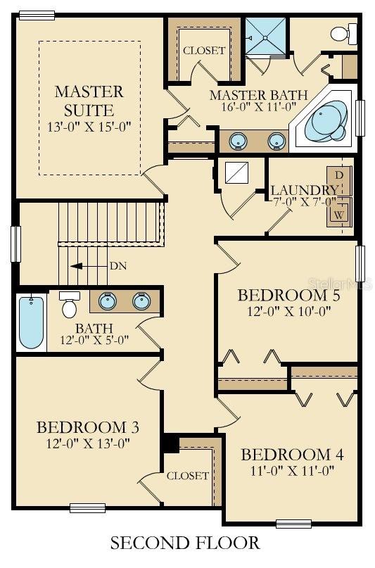 Please note the attached floor plans are a reverse of 8600 Savory Walk.  When you enter the home, All of the items on LEFT are actually on the RIGHT. All of the items on RIGHT are actually on the LEFT.For example: when you enter the home from the covered porch, the dining room room is on the left and Bedroom 2 is on the right. The layout of the home is an exact mirror image of the floor plan.