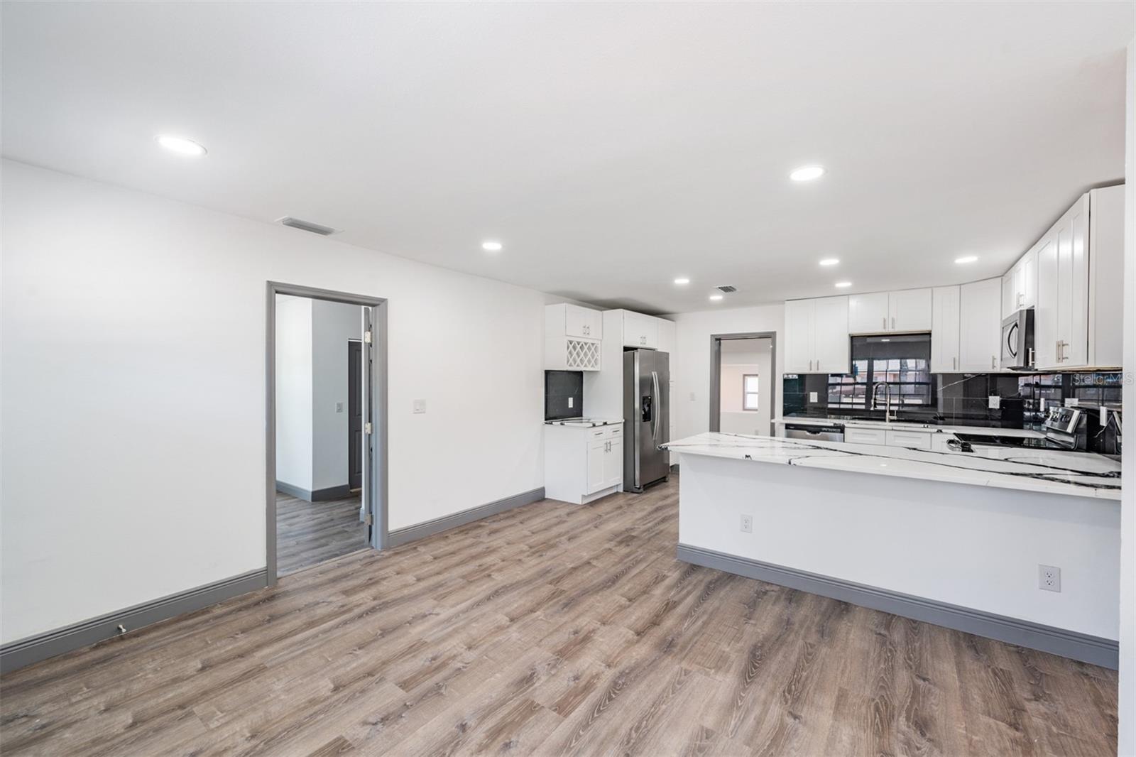 Livingroom and kitchen