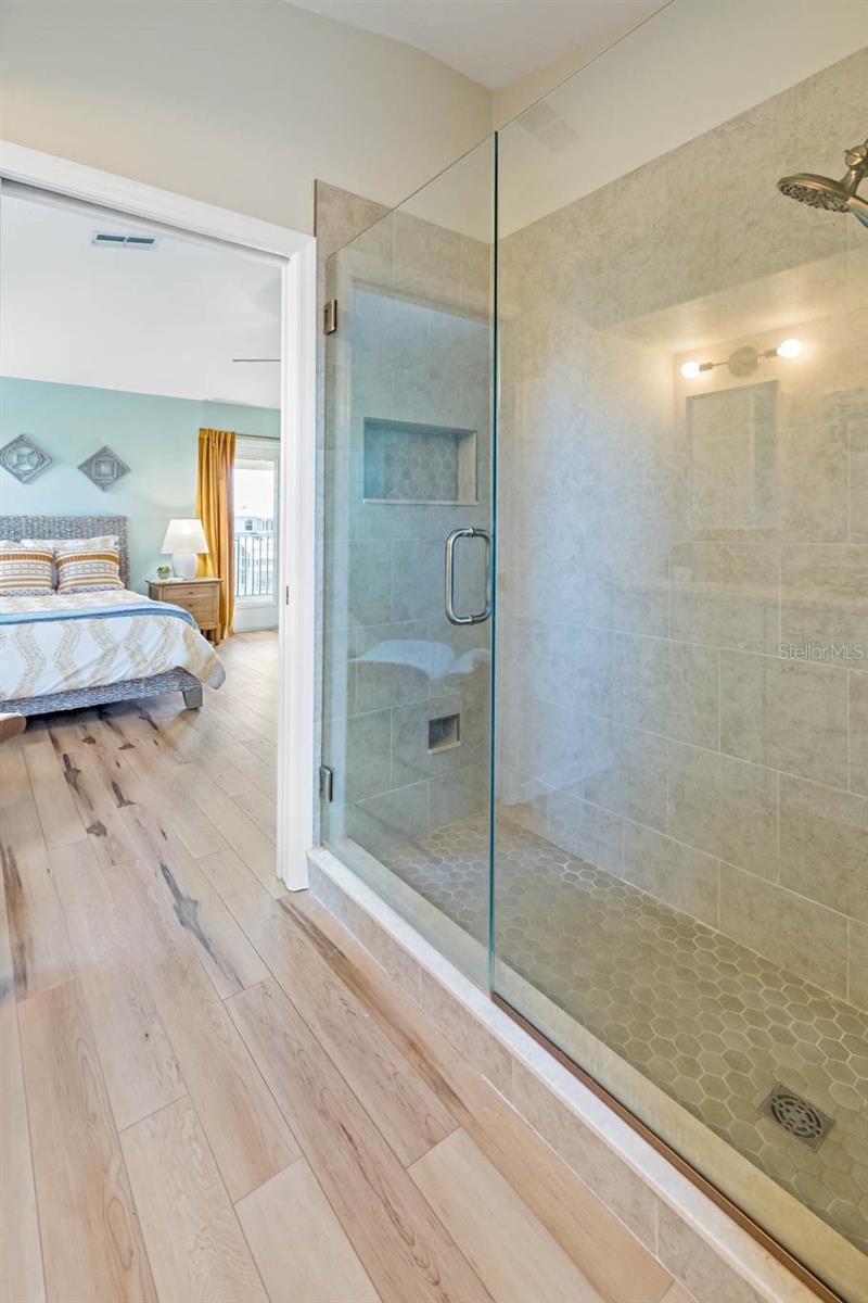 Master bathroom walk in shower.