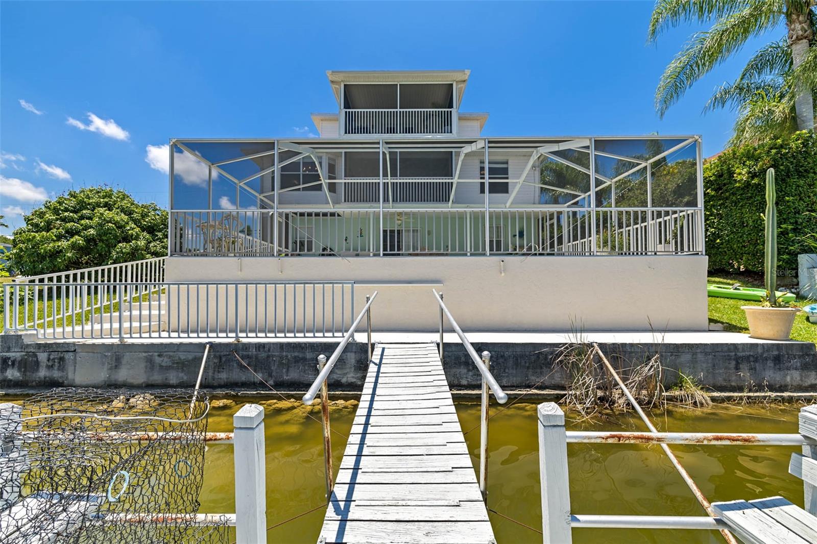 Rear view of residence from dock.