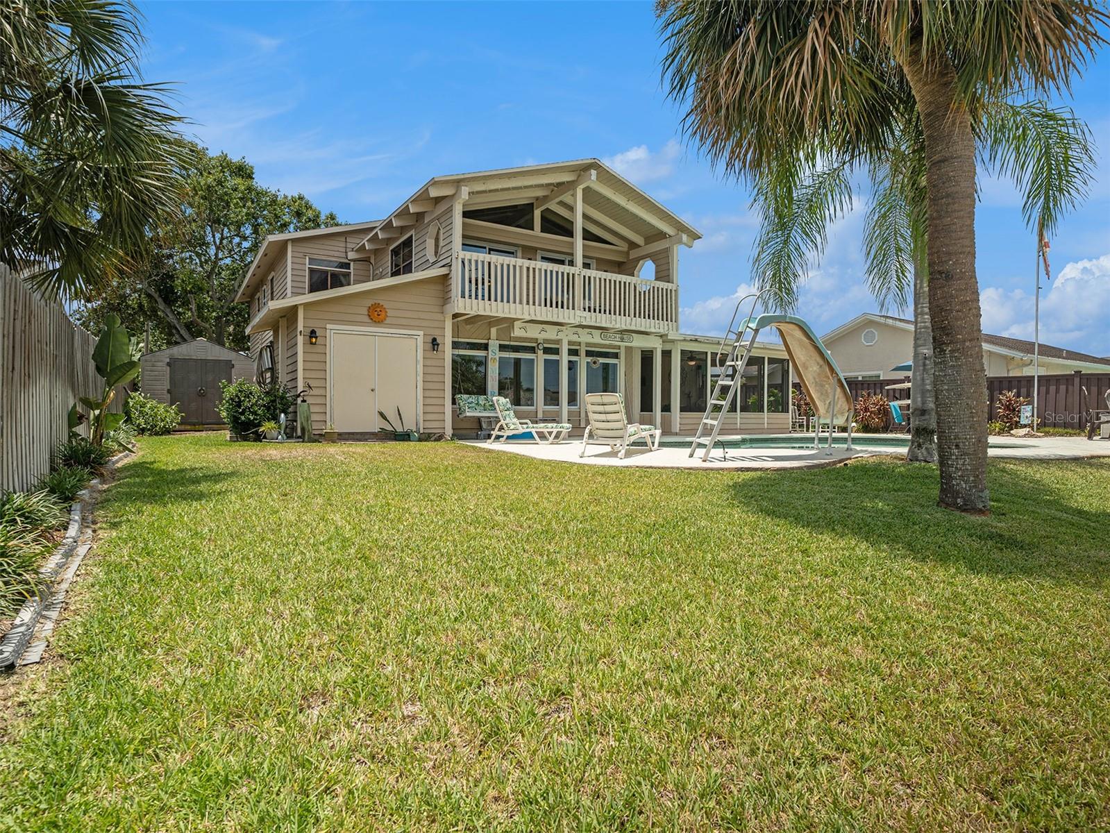 Spacious backyard for entertaining for additional pantry storage