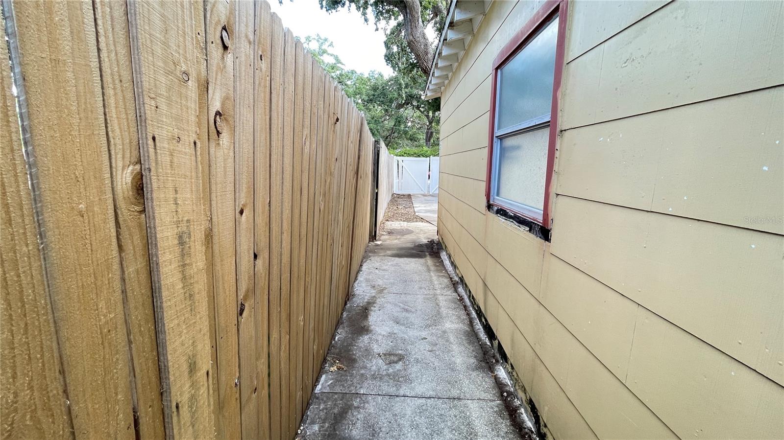 Little path to the back of the property