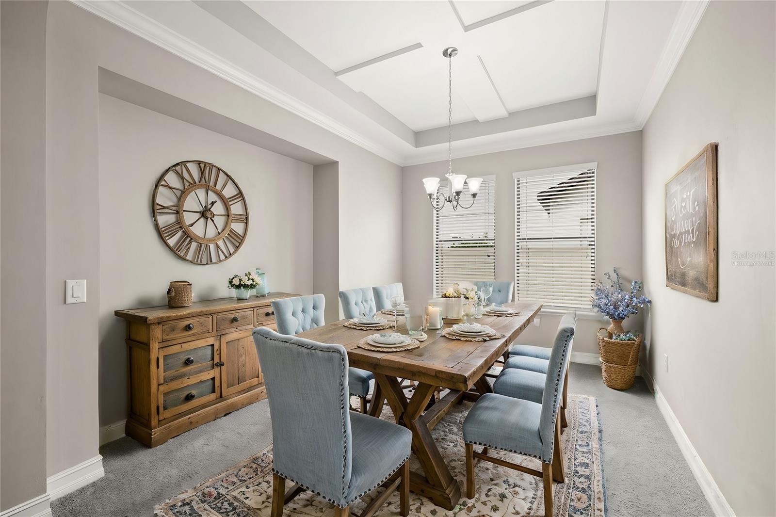 Virtually Staged Formal Dining Room