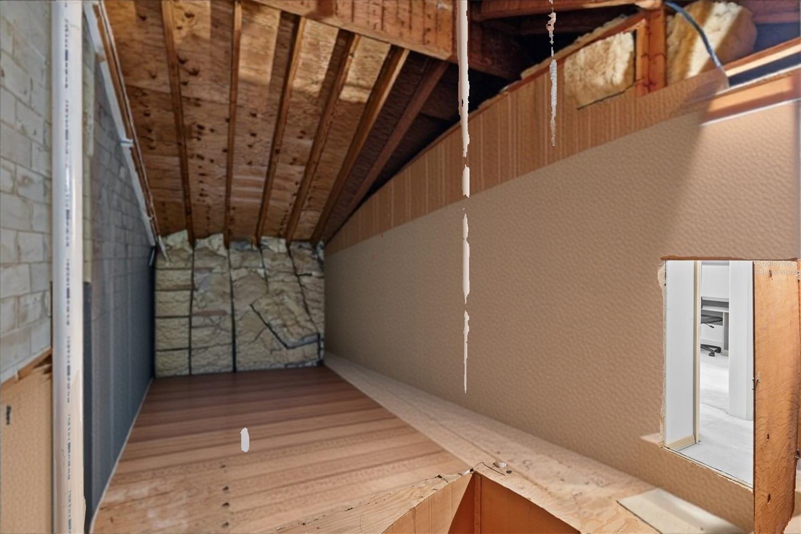 Virtually Staged Attic/Storage