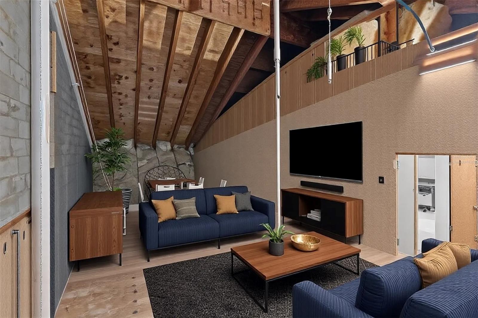 Virtually Staged Attic/Storage