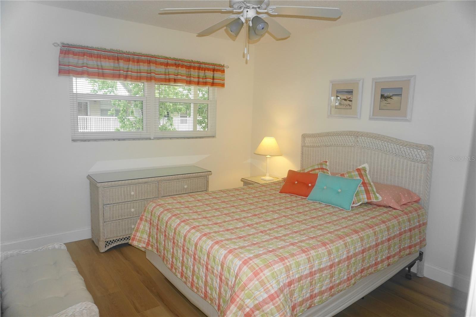 Lovely 2nd Bedroom overlooks the courtyard.