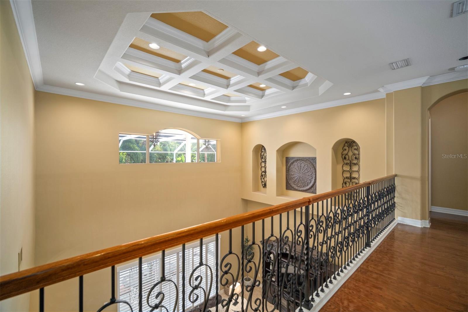 Second Level Interior Verandah with tray ceilings