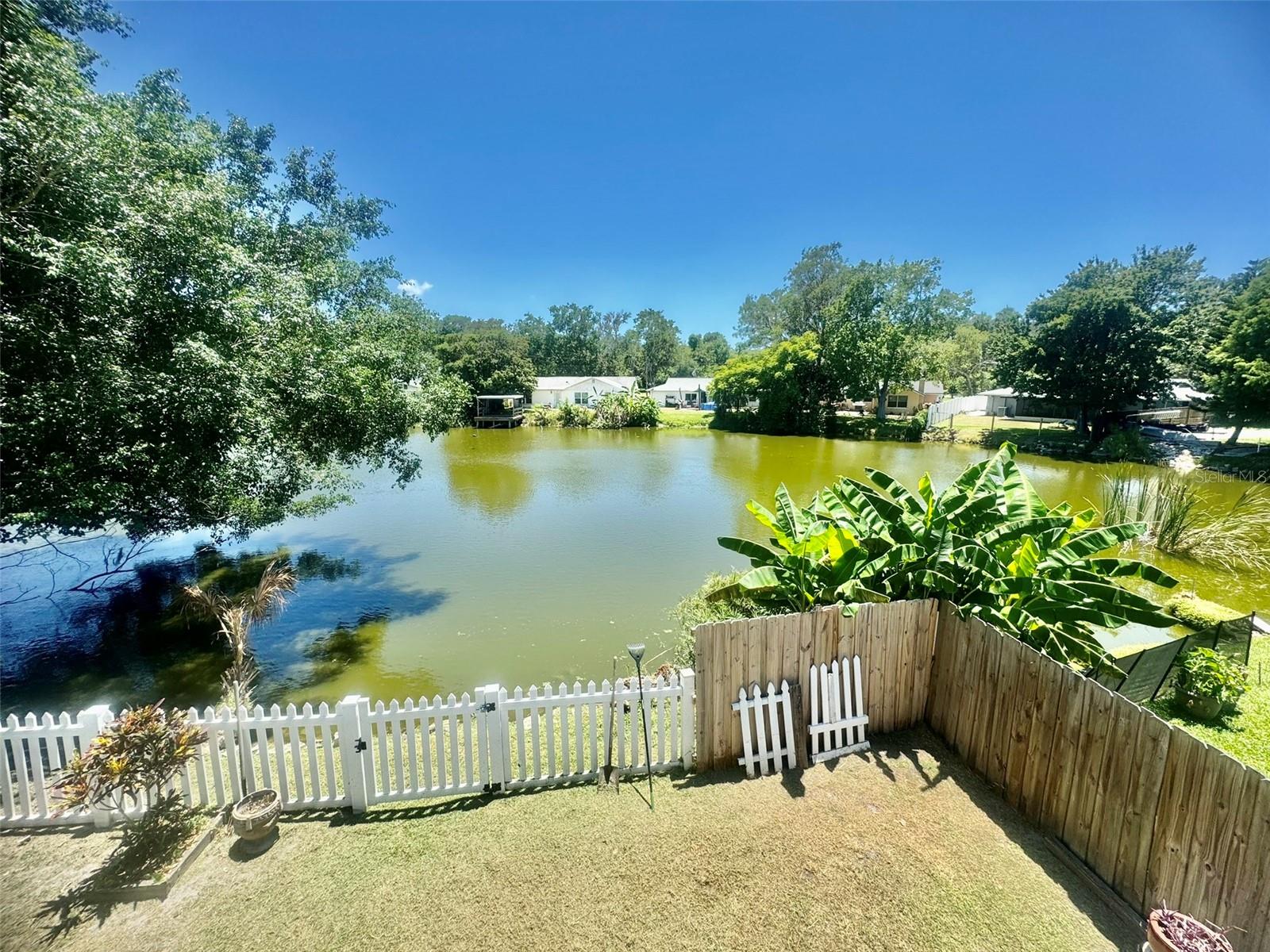 Lake behind the home