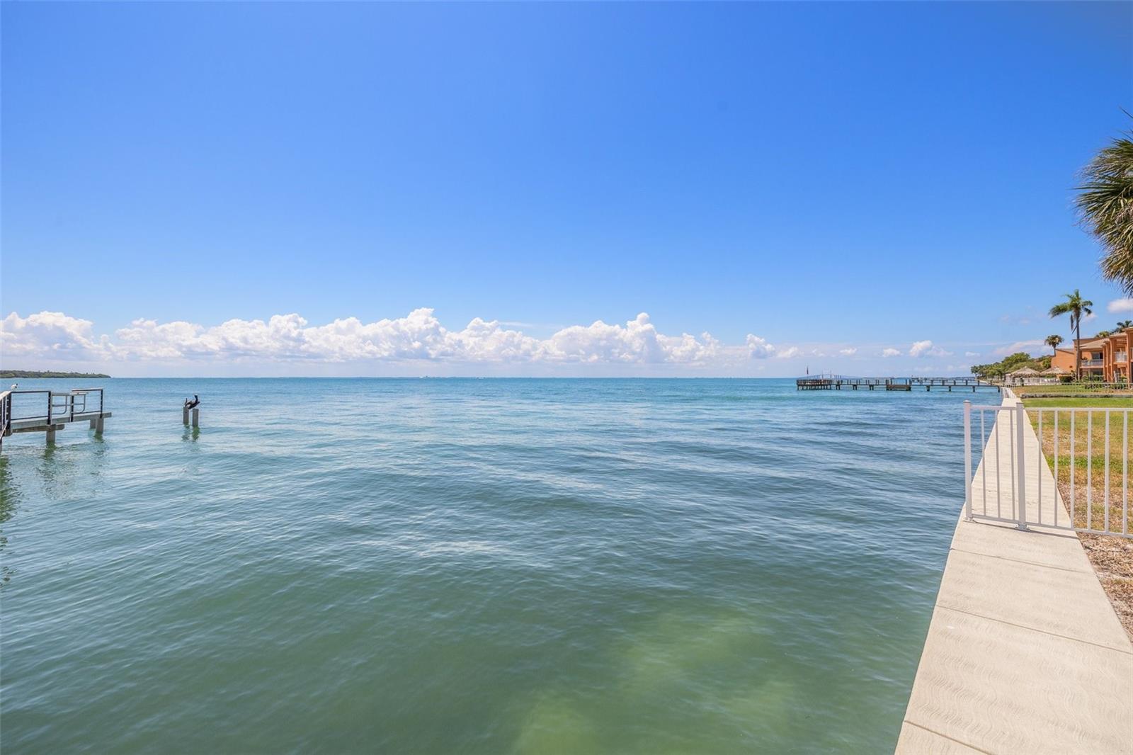 Stunning views of blue skies, blue water and The Sunshine Skyway