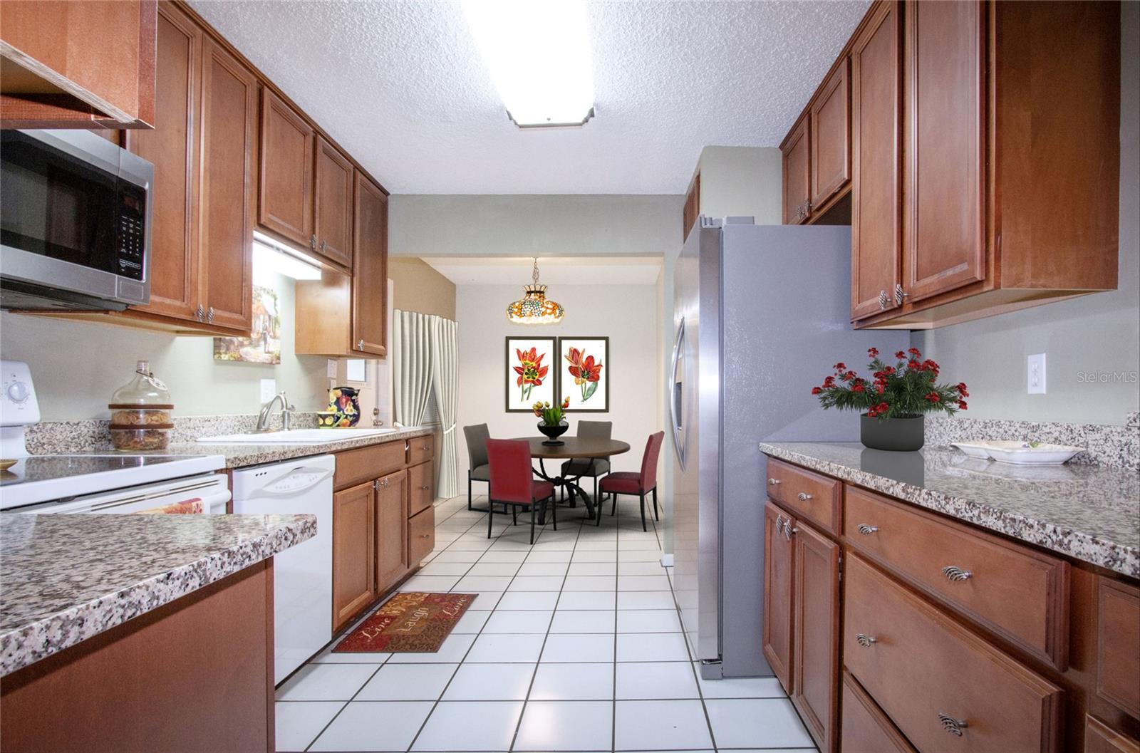 Staged kitchen view