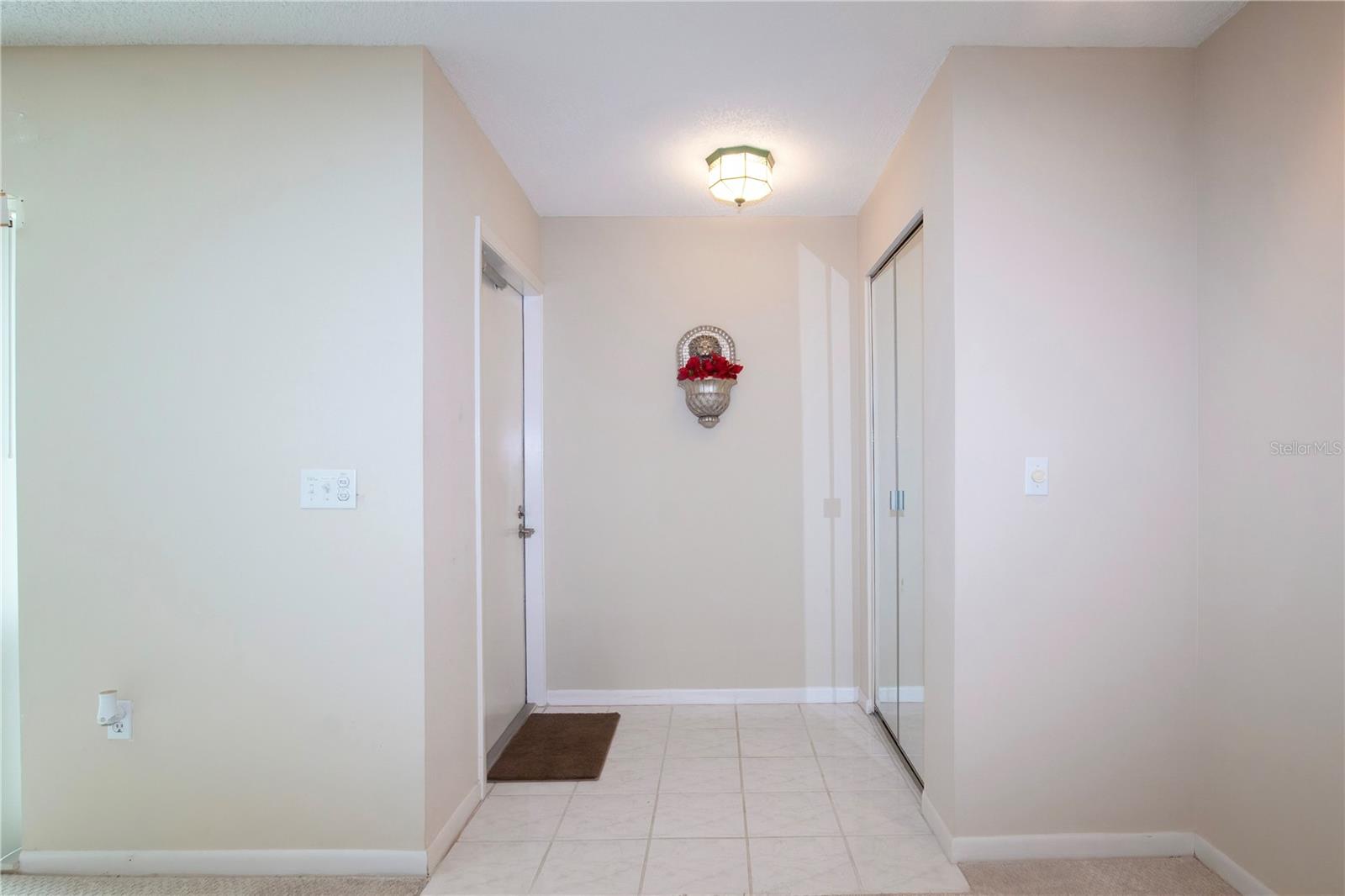 Foyer and coat closet