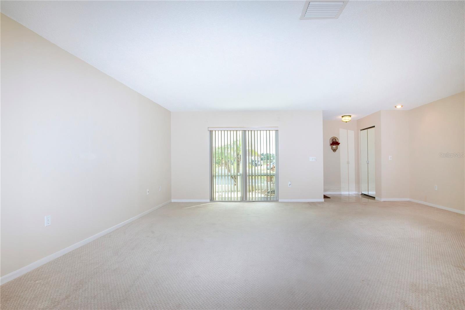 Spacious living room. New impact windows