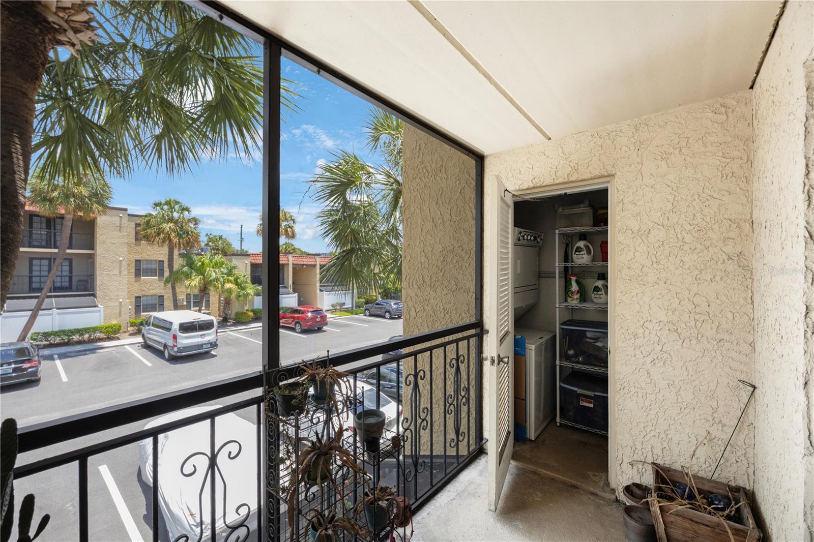 Balcony and Laundry room