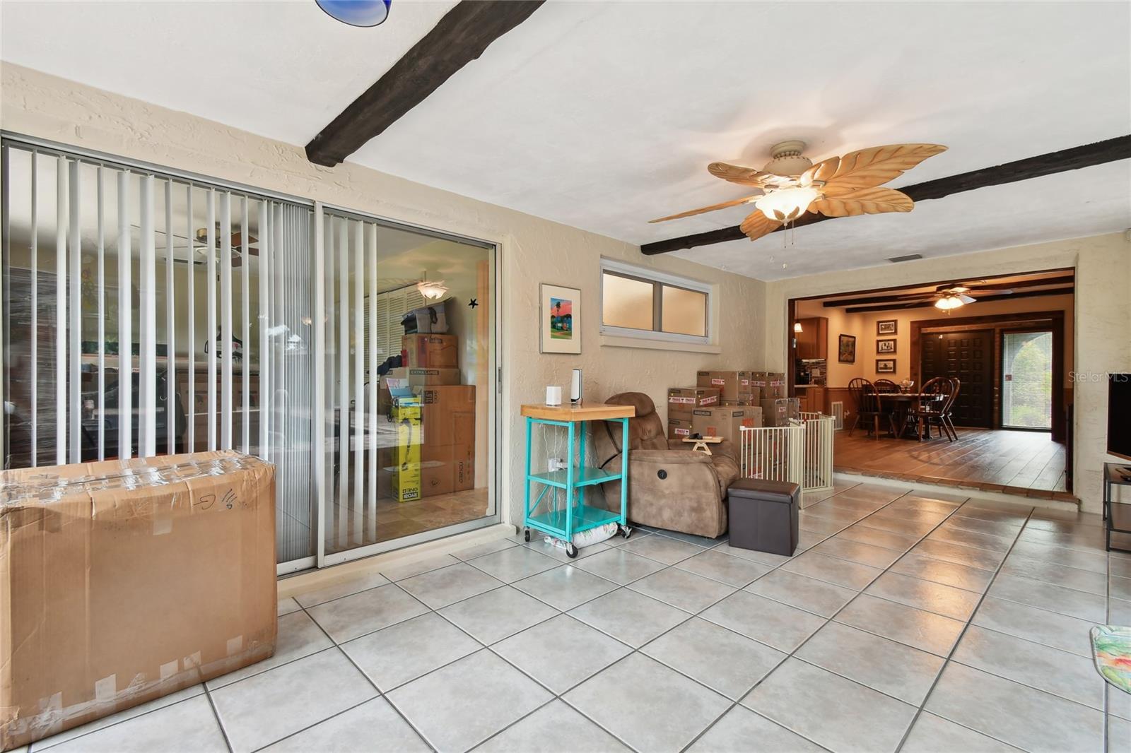 Florida Room looking into dining room.