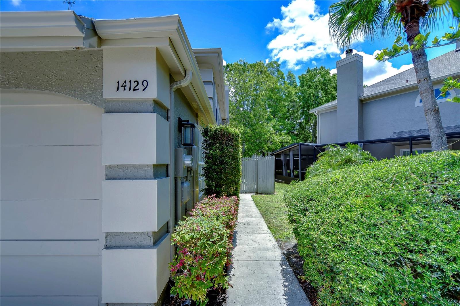 Walk way to front door.