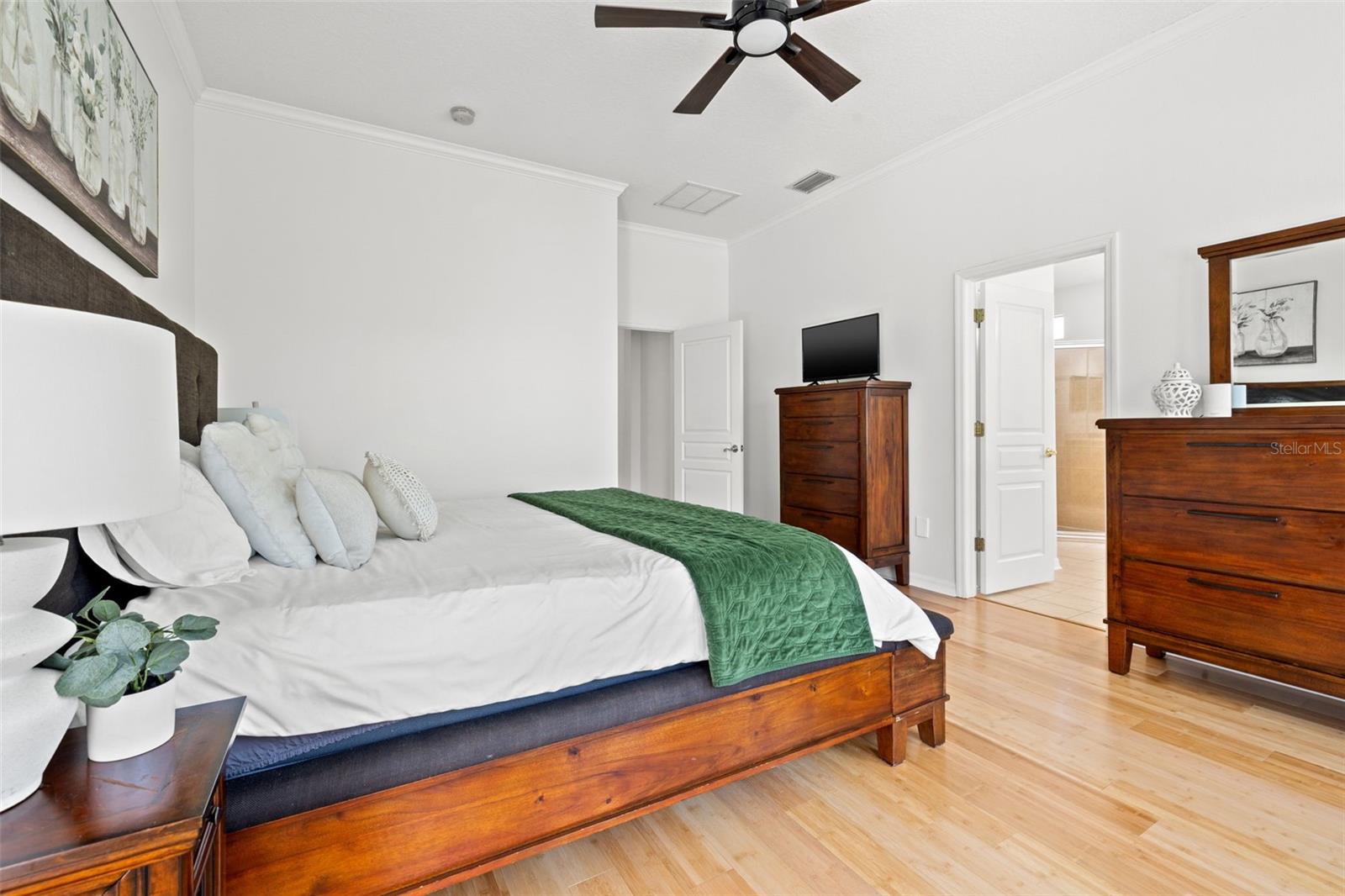 Master bedroom bay window