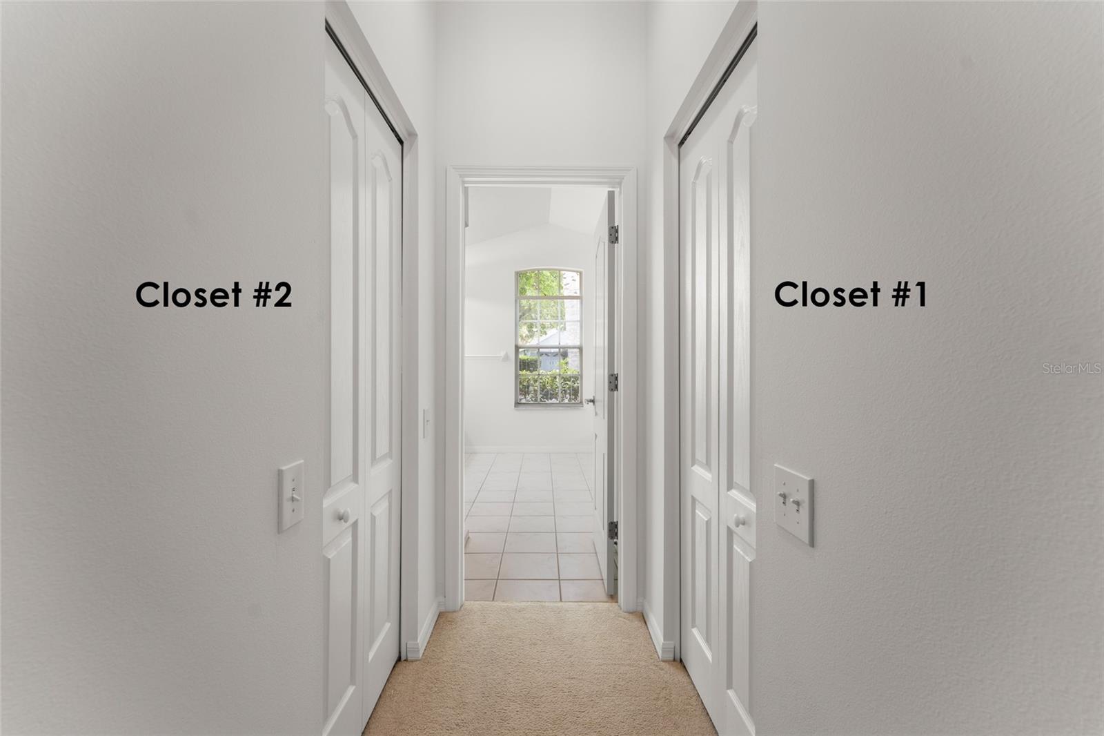 Dual Master Walk In Closets