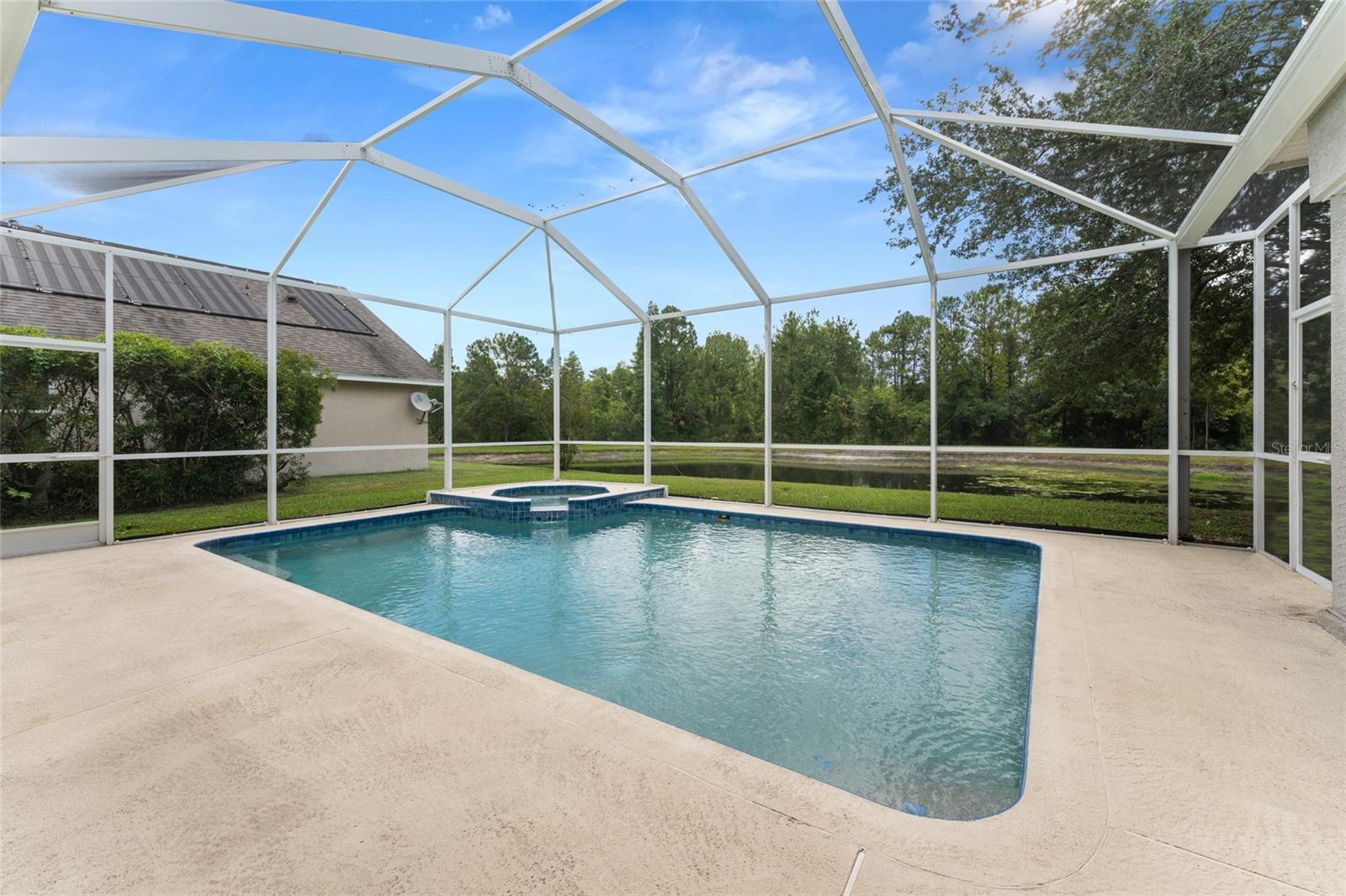 Your New Heated Pool With Unobstructive Pond Views