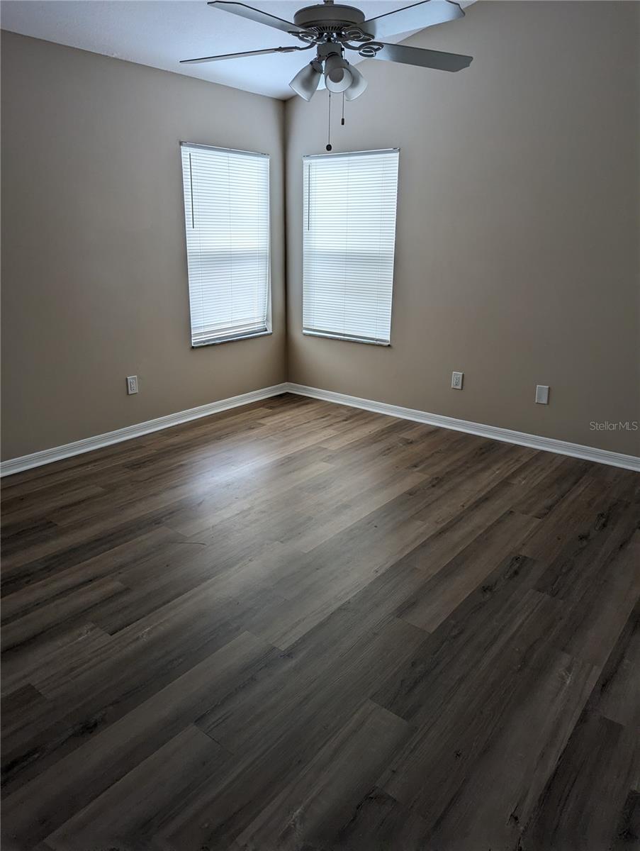 Primary bedroom with walk in closet