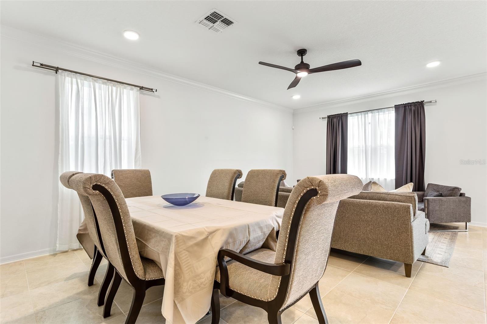 Dining area could share space with the living room and still fit a table for 6 or more.