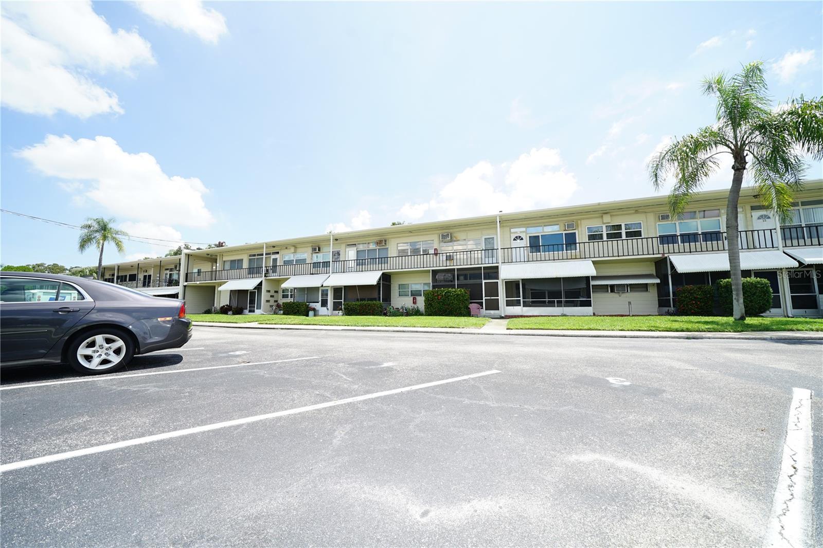 Laundry facility is within the same building north toward the breezway