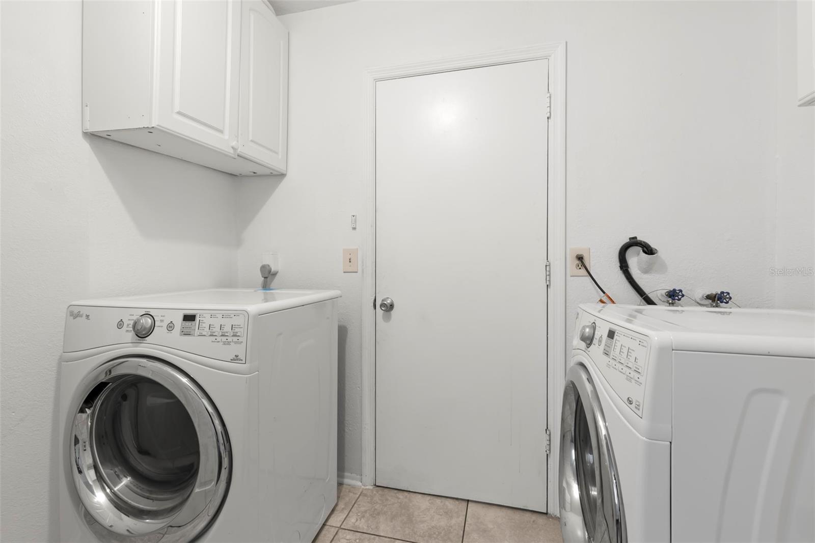 Laundry room with full size washer and dryer