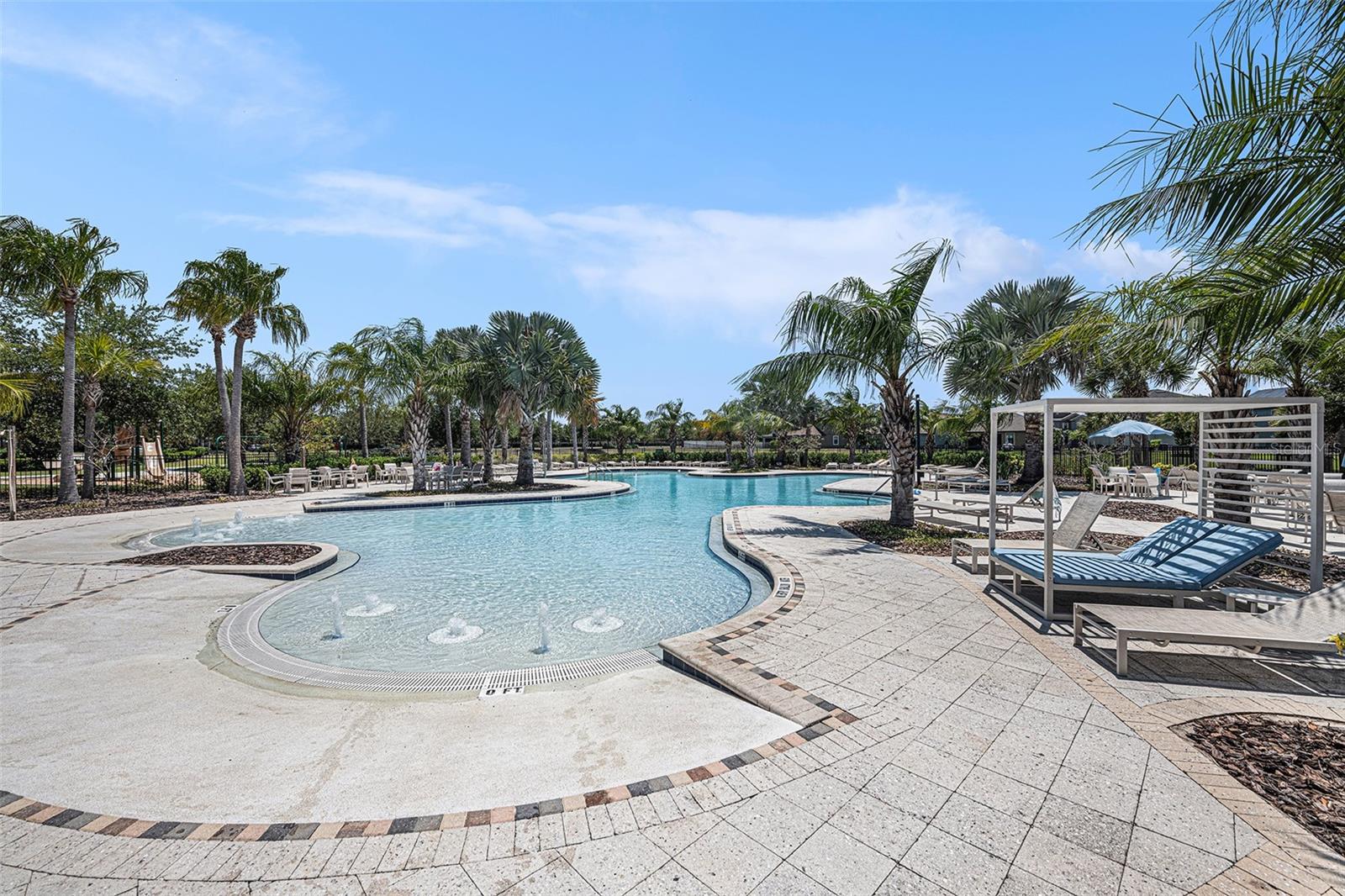 Two pools, tennis courts, basketball courts, fishing ponds, and a dog park and miles of scenic walking trails.