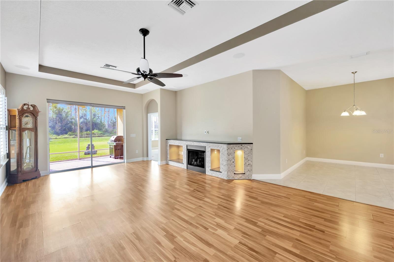 Living room and eat in kitchen area