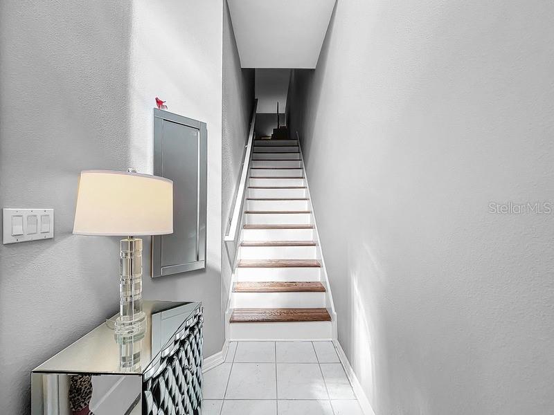 Foyer Door View Entryway, Stairs from Garage Level