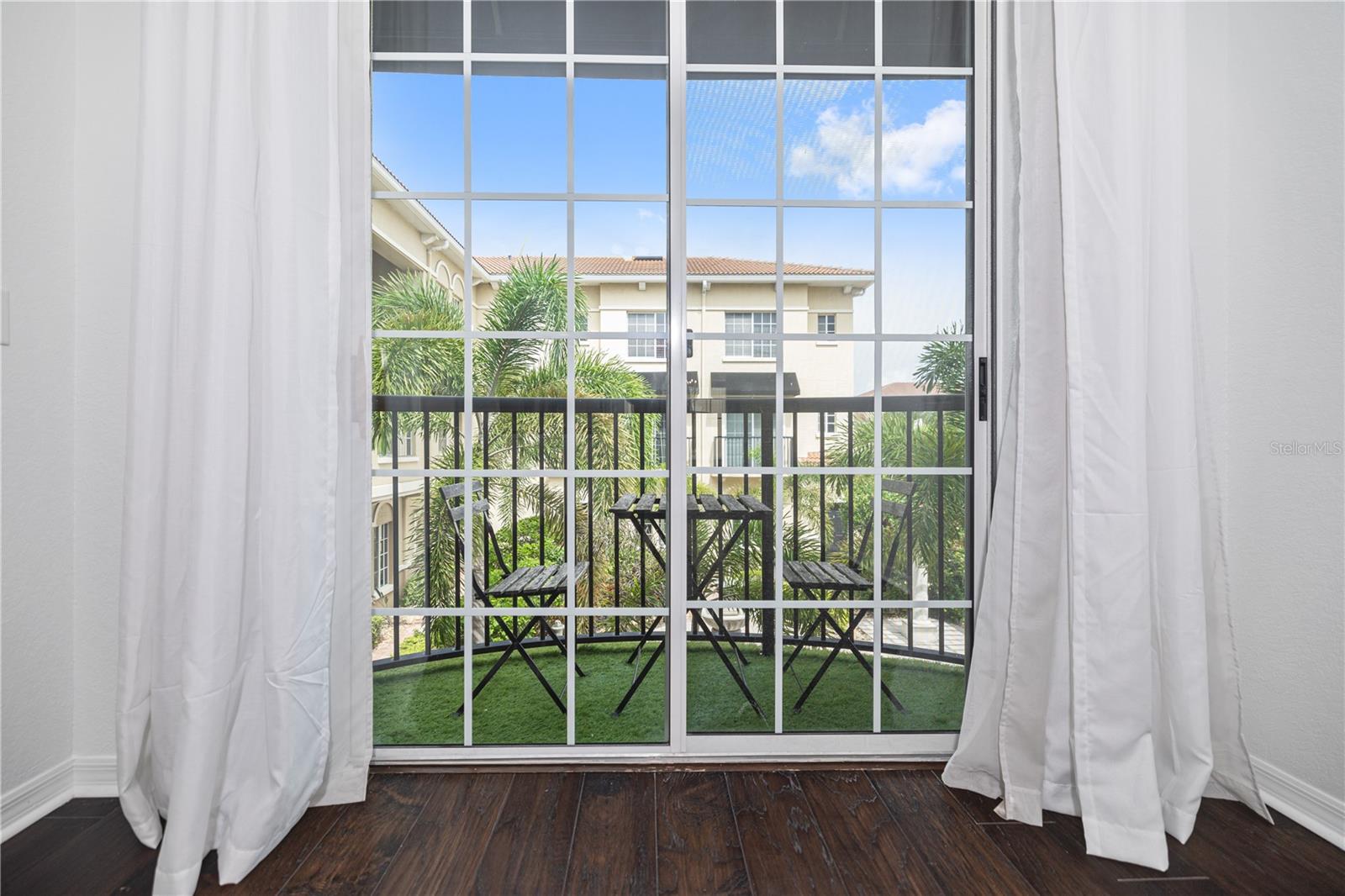 Cafe Balcony overlooking courtyard