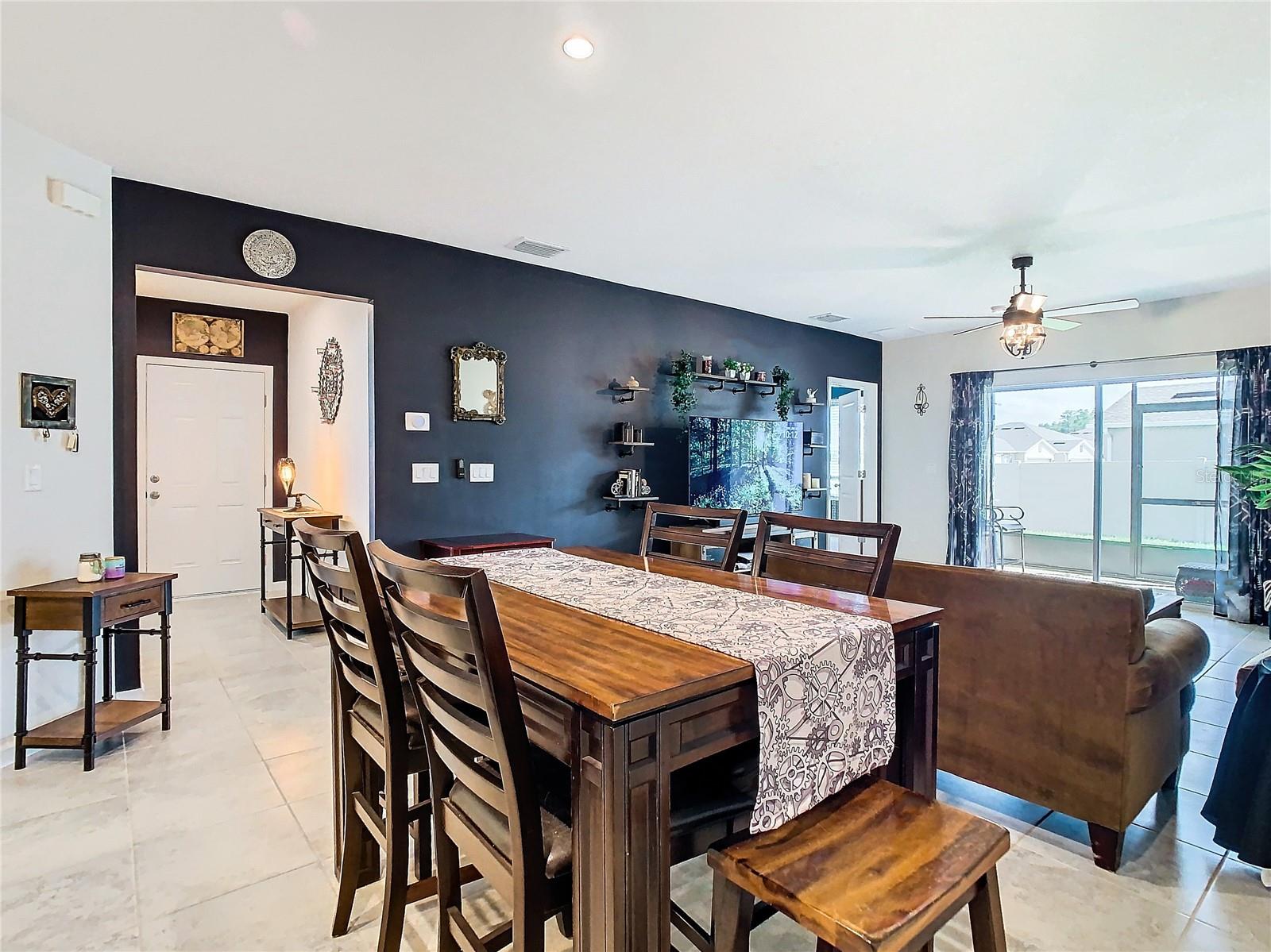 Dining area overlooking the family room