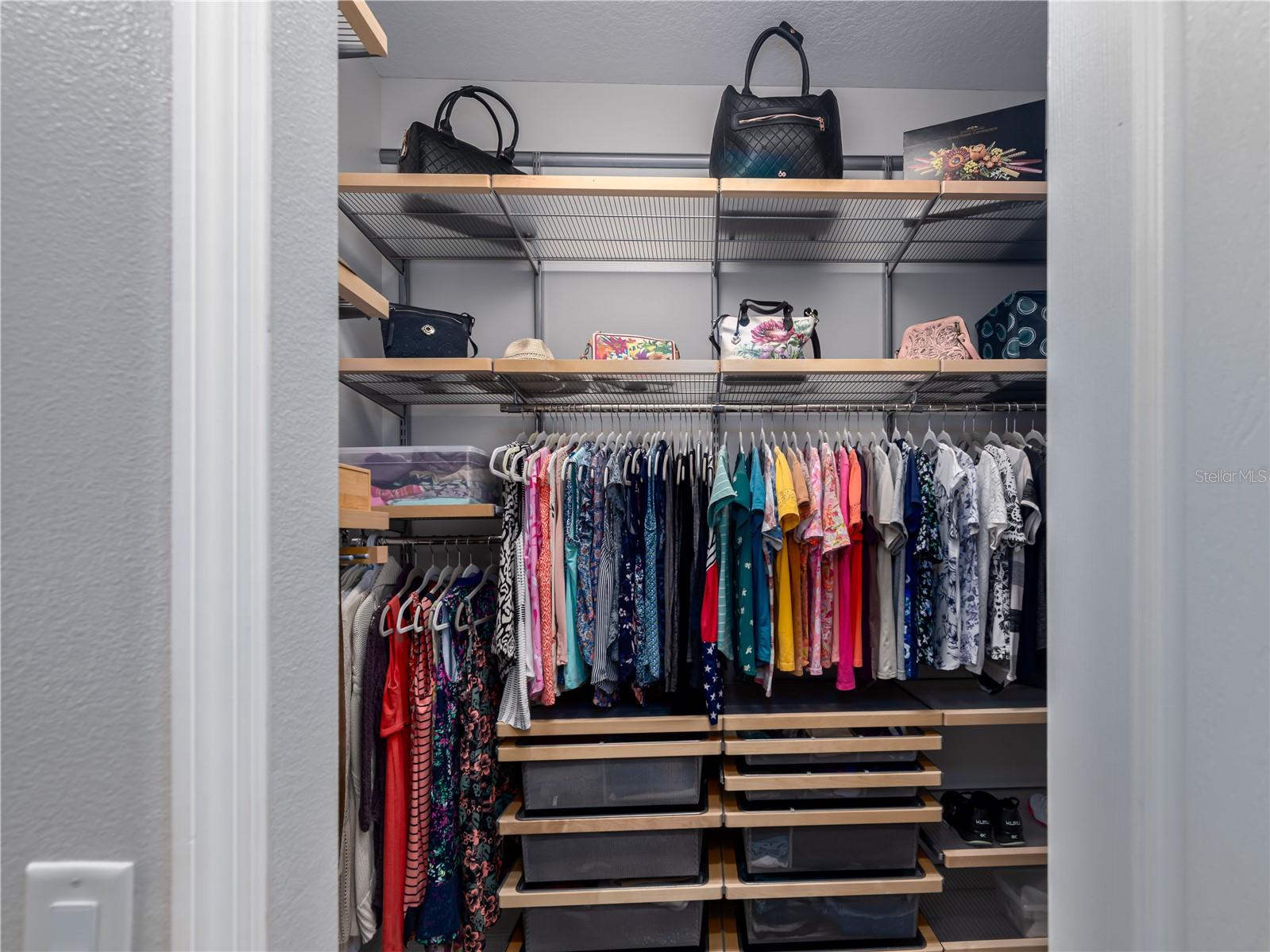 Custom Closets with shelving and storage