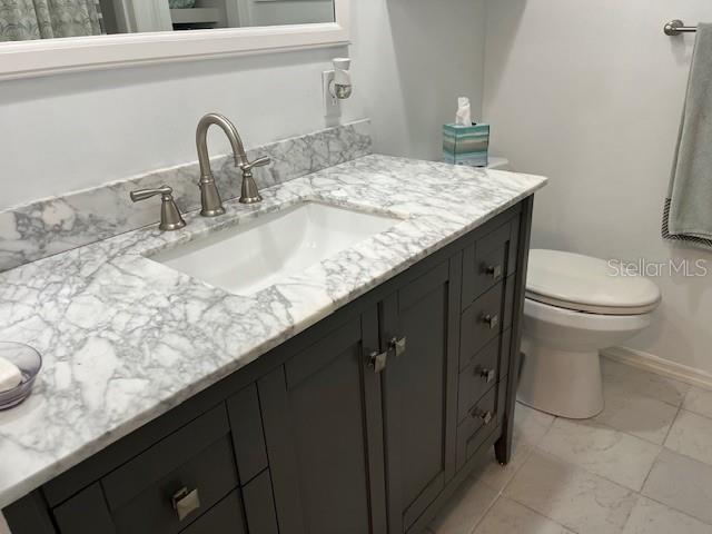 Main bathroom with walk-in shower.