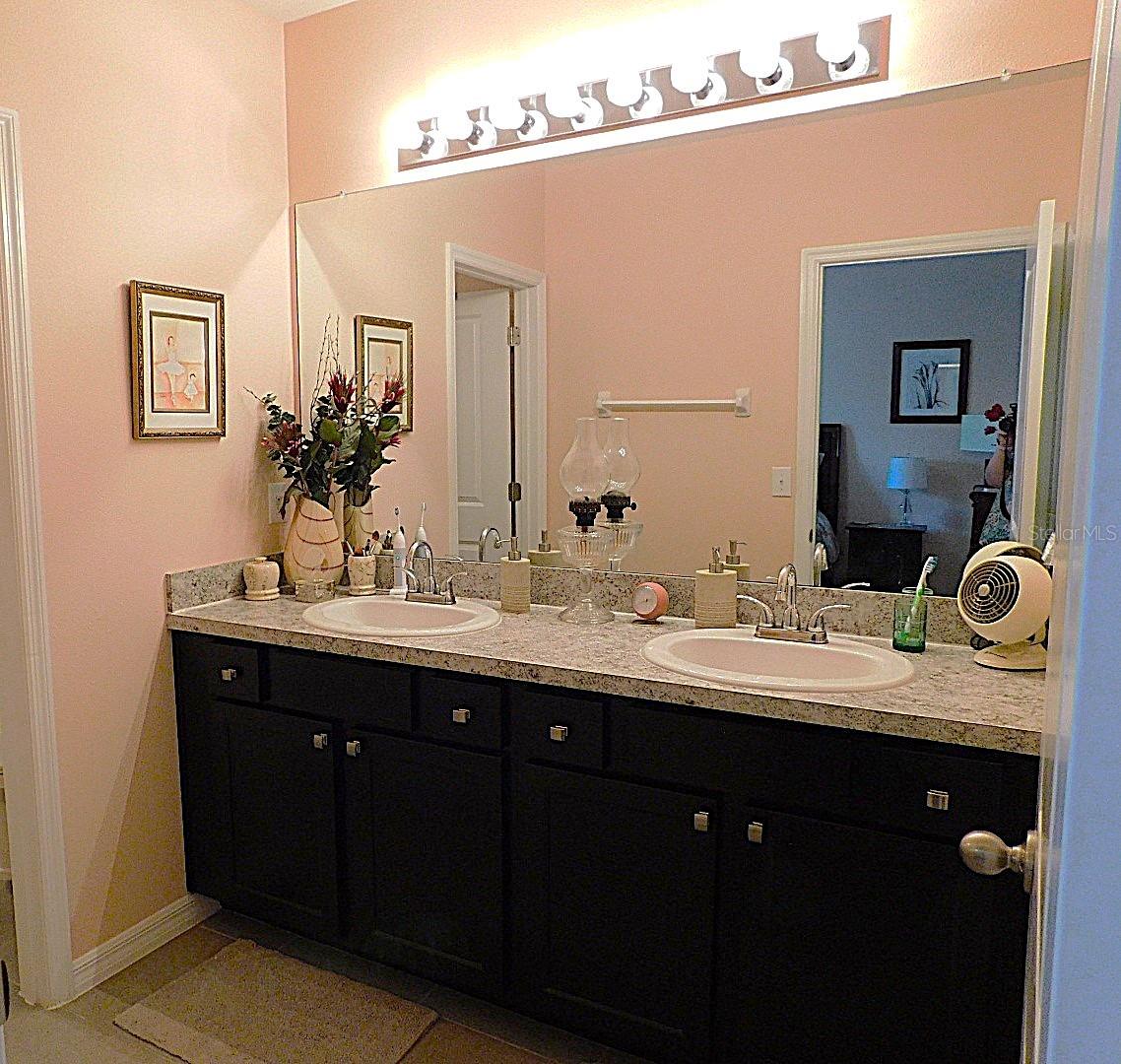 Master bathroom with walk in closet