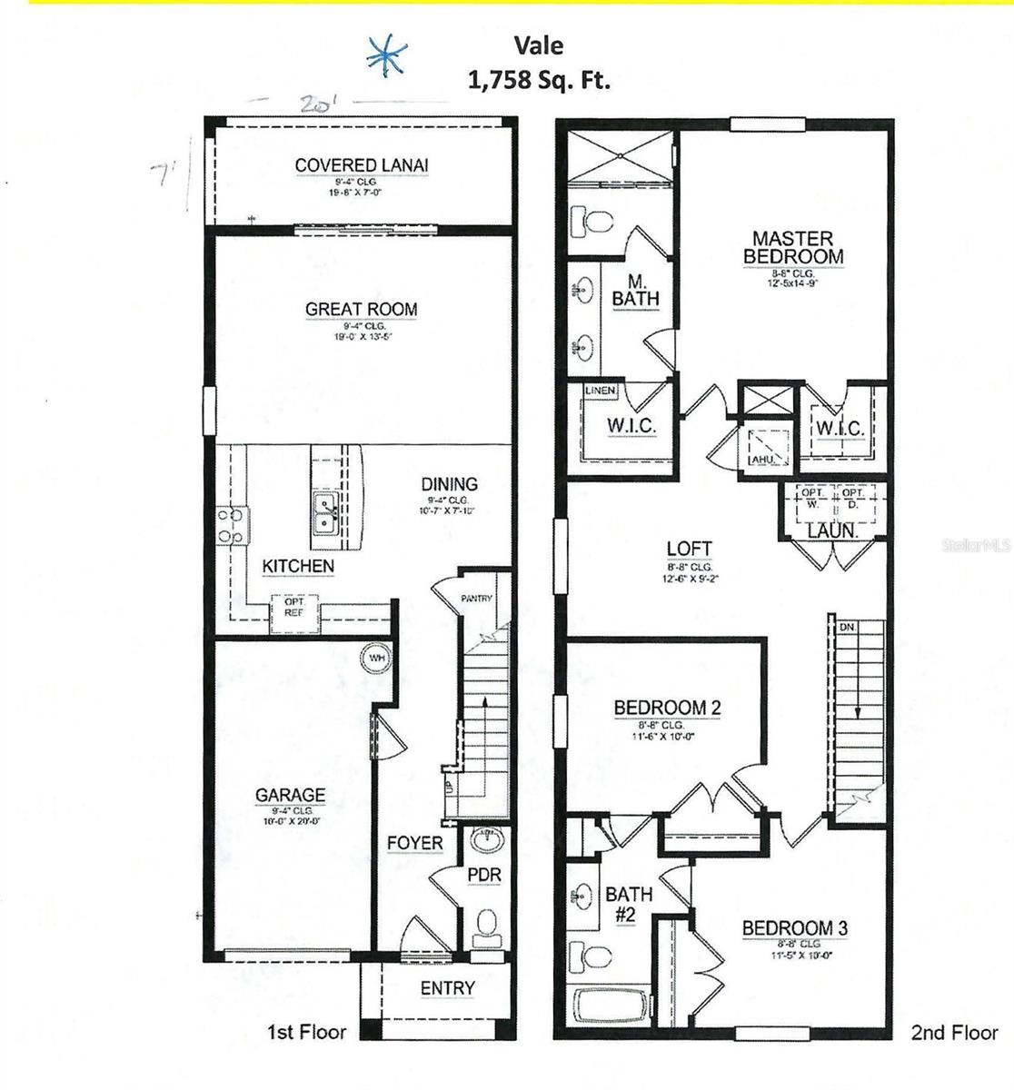 Floor plan from builder