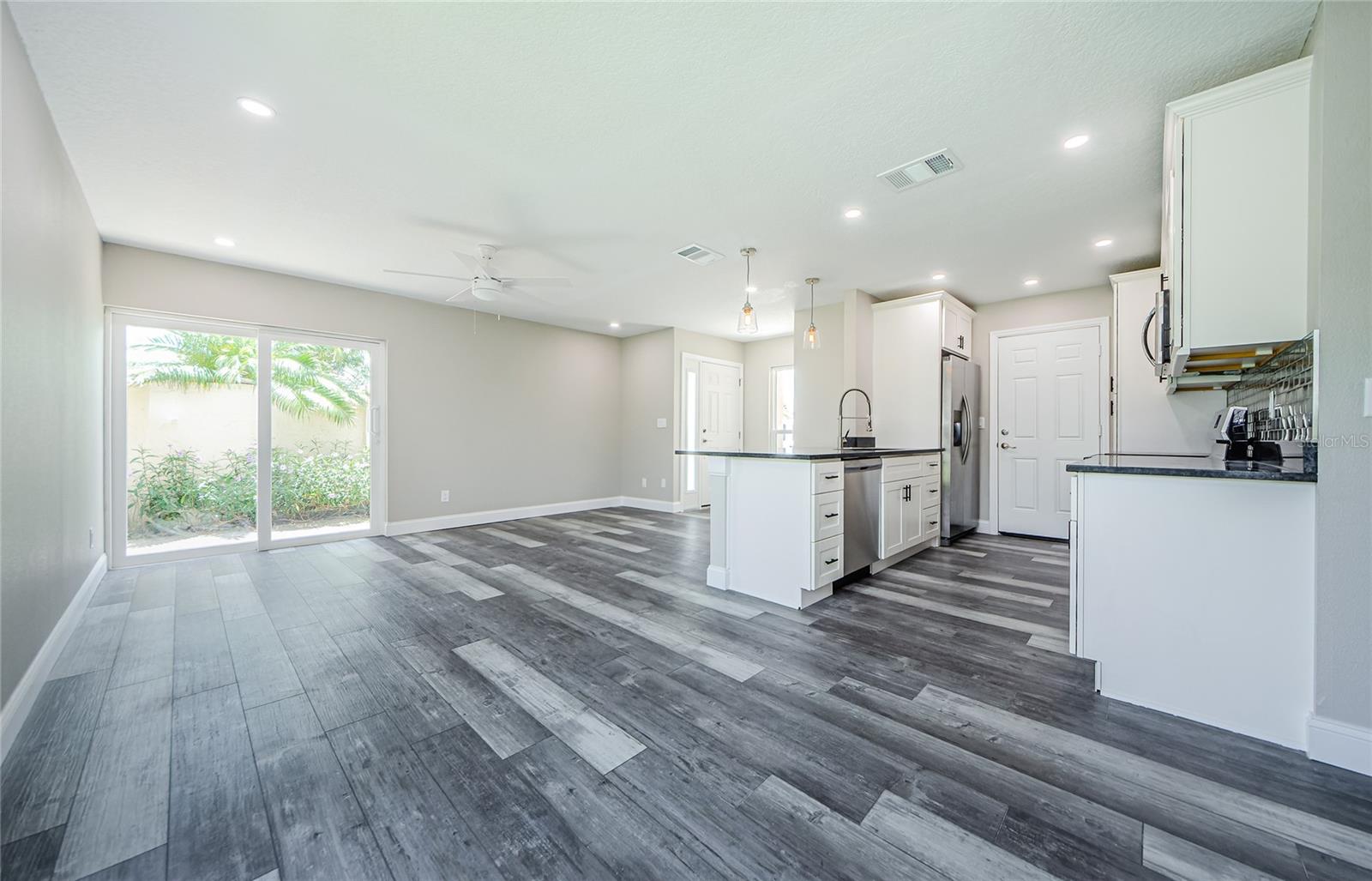 Living Room / Dining Combo & Kitchen