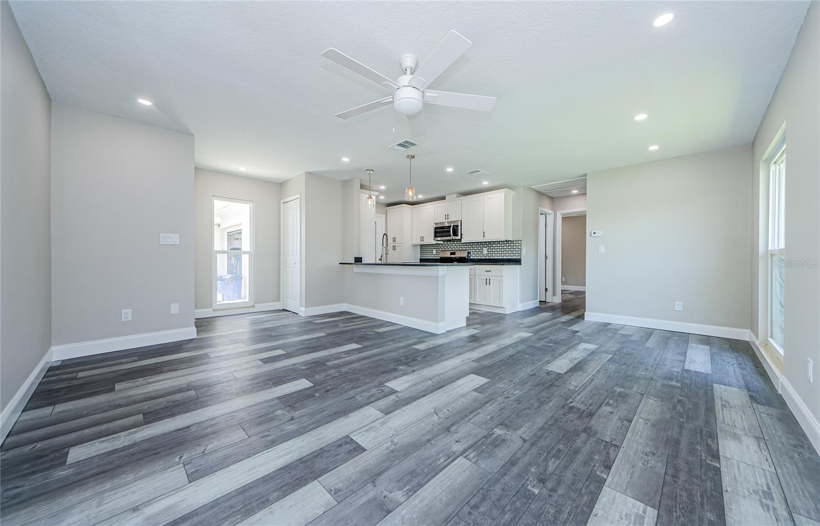 Living Room / Dining Combo & Kitchen